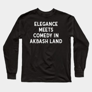 Elegance Meets Comedy in Akbash Land Long Sleeve T-Shirt